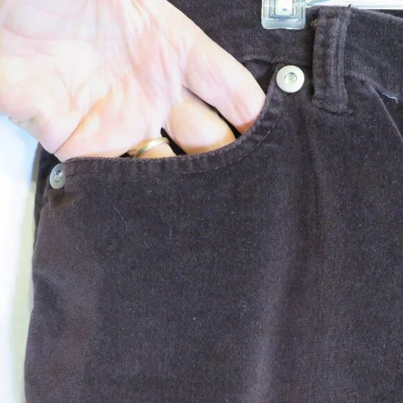 Vintage No Boundaries 98% cotton stretch Rhinestone Buttons Brown Bootcut - Picture 12 of 15